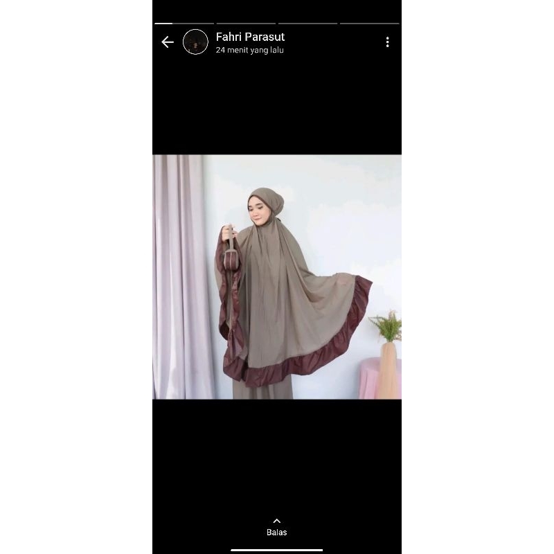 mukena parasut premium 2in1