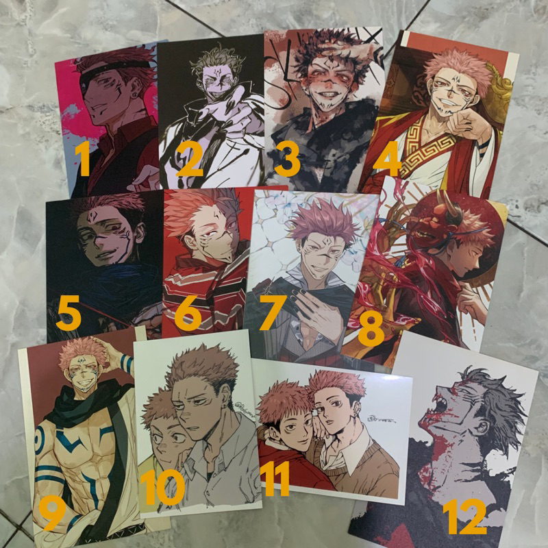 Postcard sukuna yuuji jujutsu kaisen kadeart, grmms, rs world