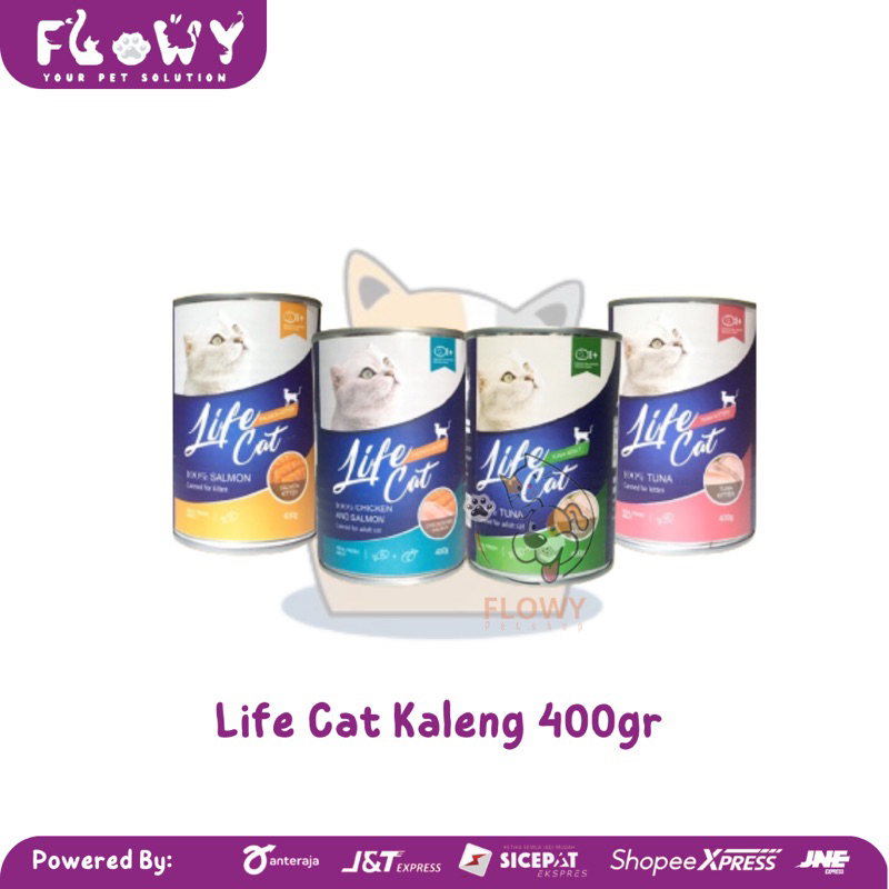 |Petshop Bandung| Life Cat Kaleng 400gr All Variant Makanan Basah Kucing Dewasa dan Kitten