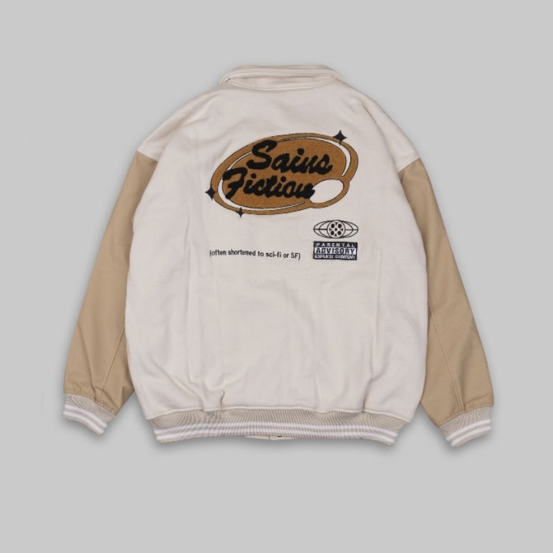 FAILOFFICIAL VARSITY JACKET - SF CREAM