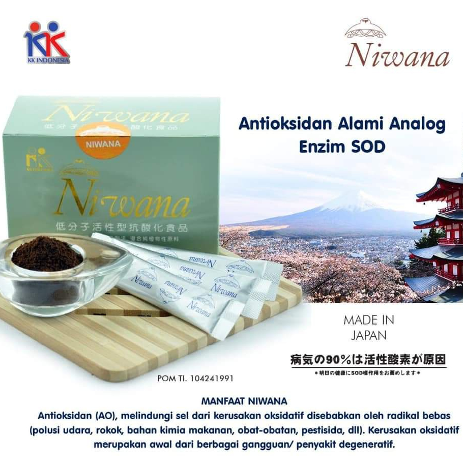 Niwana SOD Suplemen Antioksidan Tinggi Herbal Alami (30 sachets @3gr)