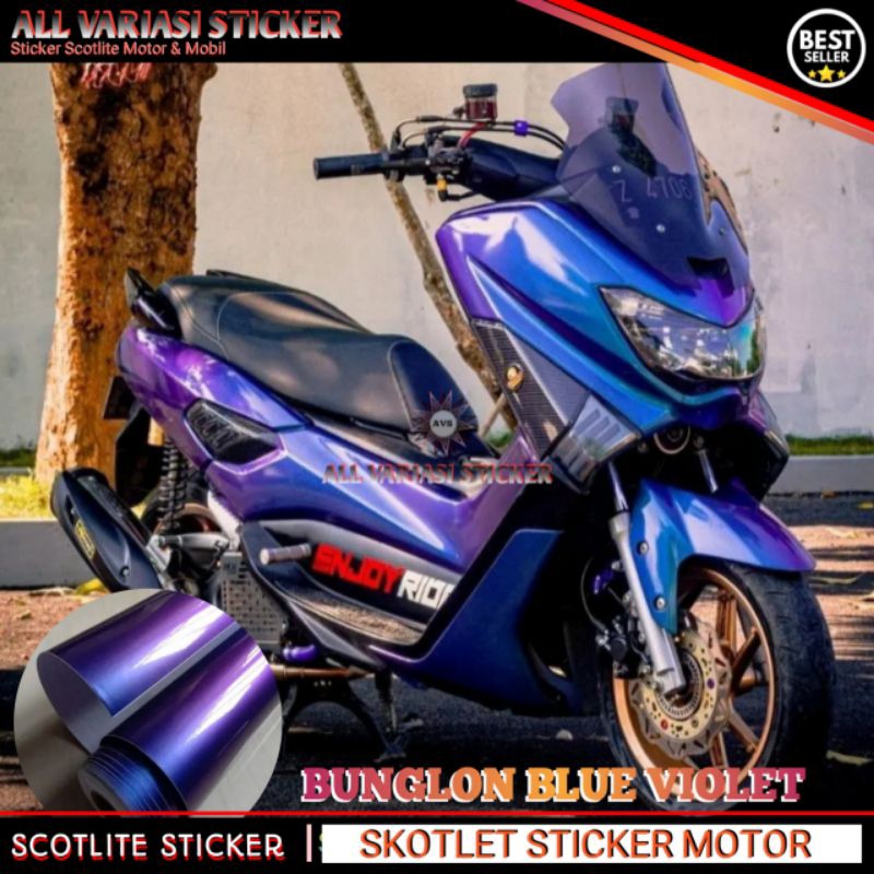Stiker Skotlet Motor Bunglon pelangi Biru Aurora Chameleon Untuk Body Motor dan Mobil