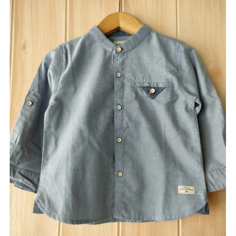 Kemeja Koko Kemko Anak Baby Lee Cooper Biru Denim