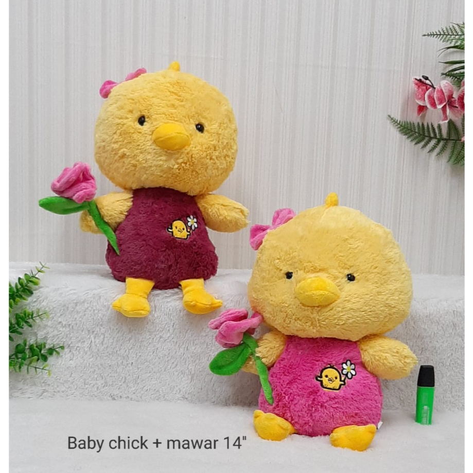 Boneka Ayam Syall 35cm/14''/boneka animal/kado ultah/boneka lucu/Boneka Baby Chick