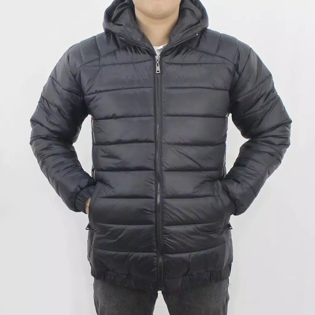 Jaket PUFFER Hoodie POLOS Unisex Jaket Motor Pelindung Dada Mantel Parasut Musim Dingin Jaket Outdoor