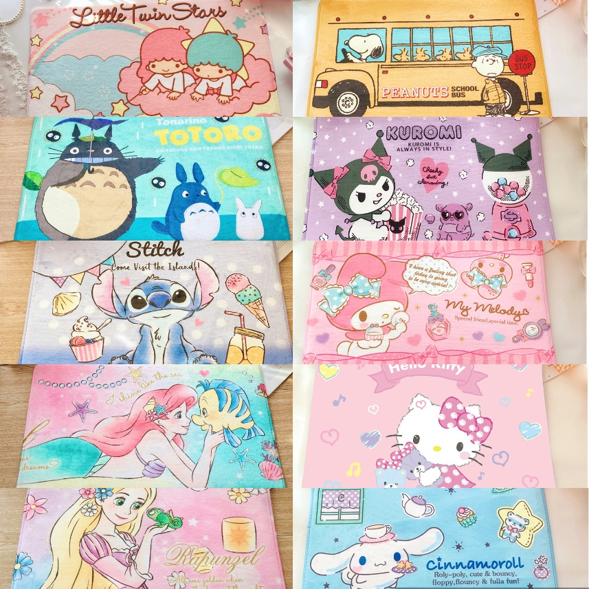 Floor Mat / keset kamar karakter lucu rapunzel princess belle melody pikachu frozen toy story