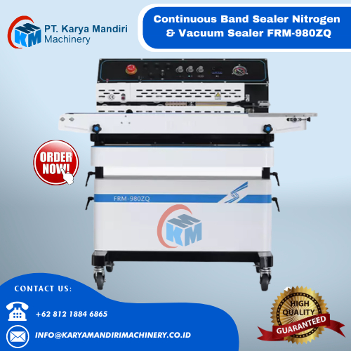 Mesin Continuous Band Sealer Nitrogen Vacuum Sealer FRM-980ZQ Hualian