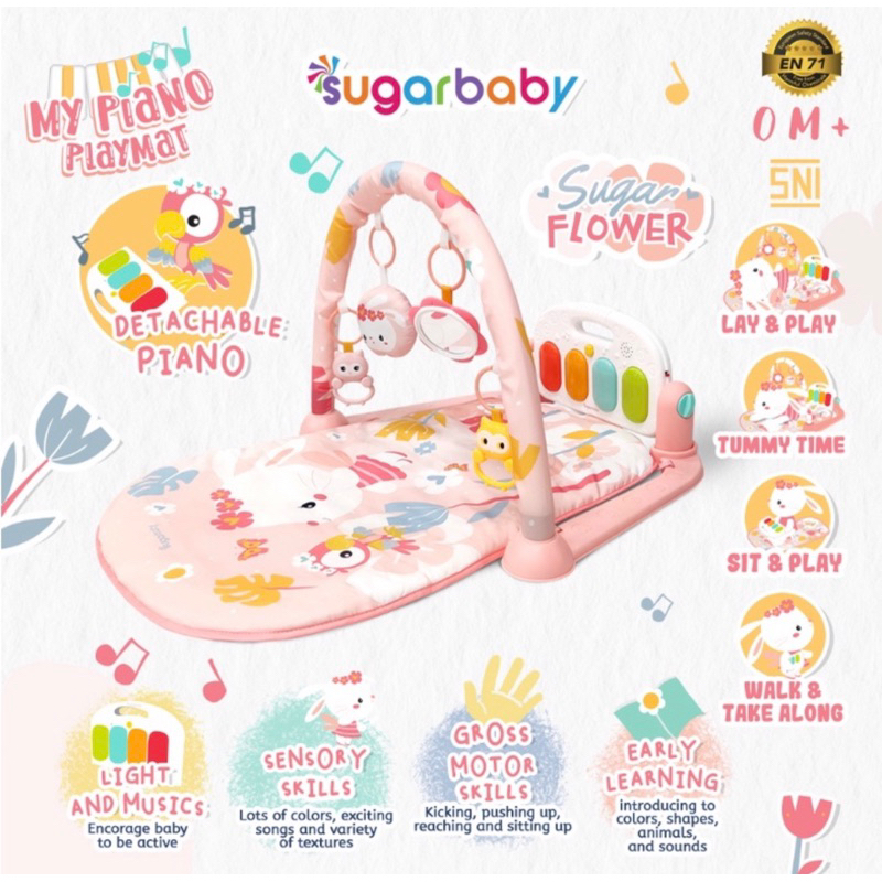 Sugar baby All in 1 Piano Playmat / Playgym
