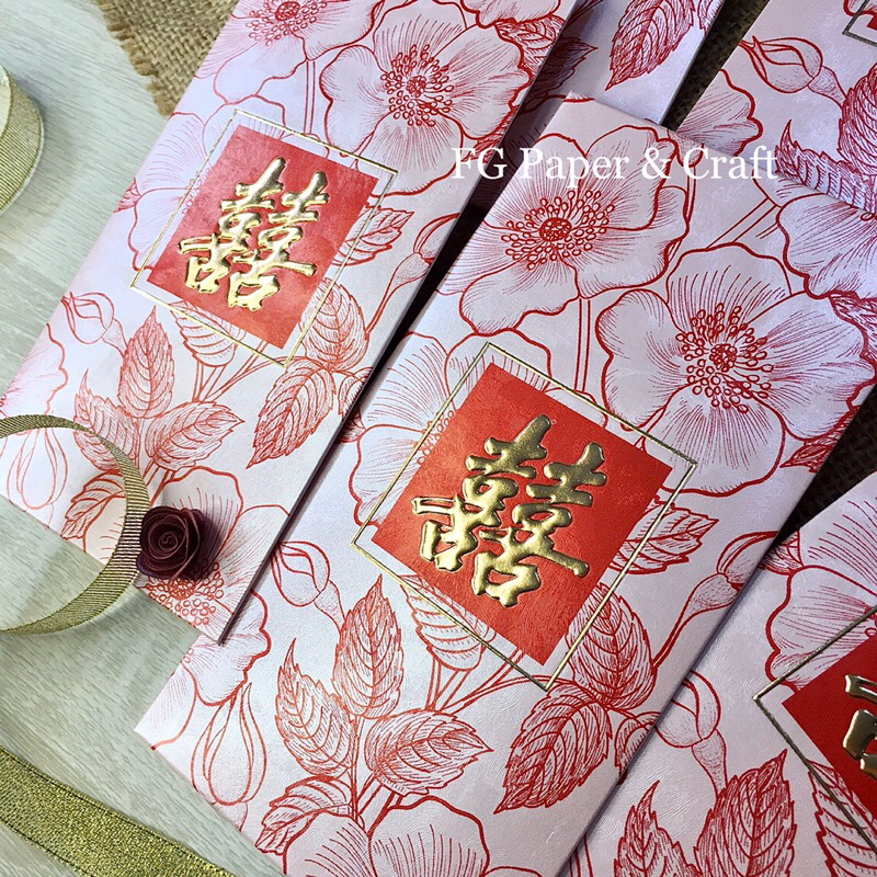 

Angpau Wedding Money Envelope Flower Art 6pcs by fgpaper