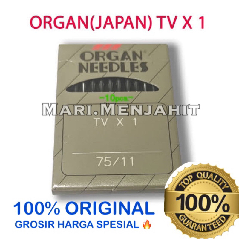 Jarum TVx1 / TV x 1 Ori japan ORGAN needles mesin jahit rantai MH chain stitch