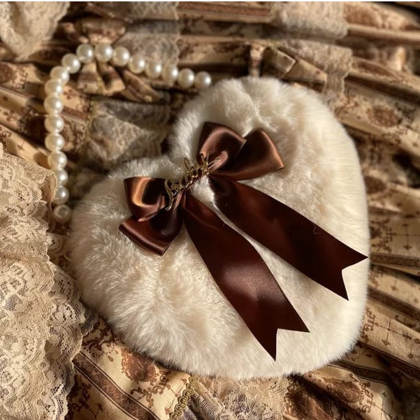 "aisyahbagss" - Tas Wanita Love Bulu- Bulu Cinta Tas Tangan Wanita Fashion Motif Karakter Love Bulu 