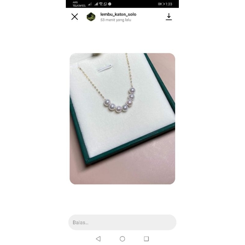 kalung mutiara akoya laut
