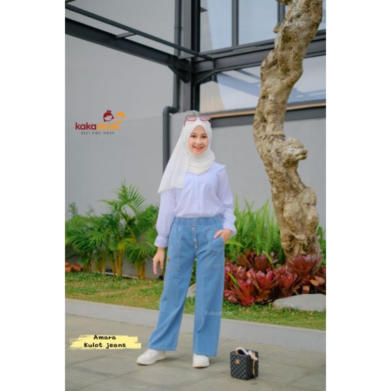 Ready siap kirim ‼️Celana Jeans Kulot Amara by Kakadede