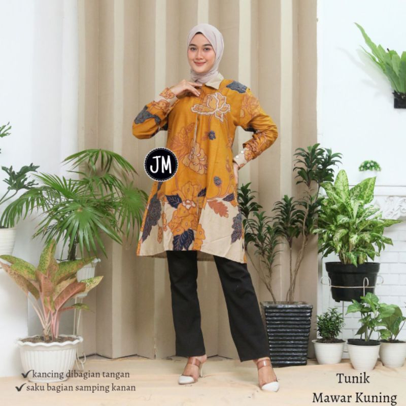 TUNIK BATIK COUPLE TERBARU MAWAR MUSTRAD