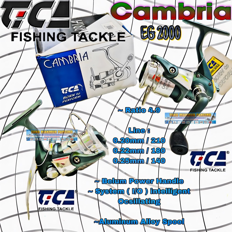 Reel Murmer Produk Tica Cambria EG2000 belum power handle