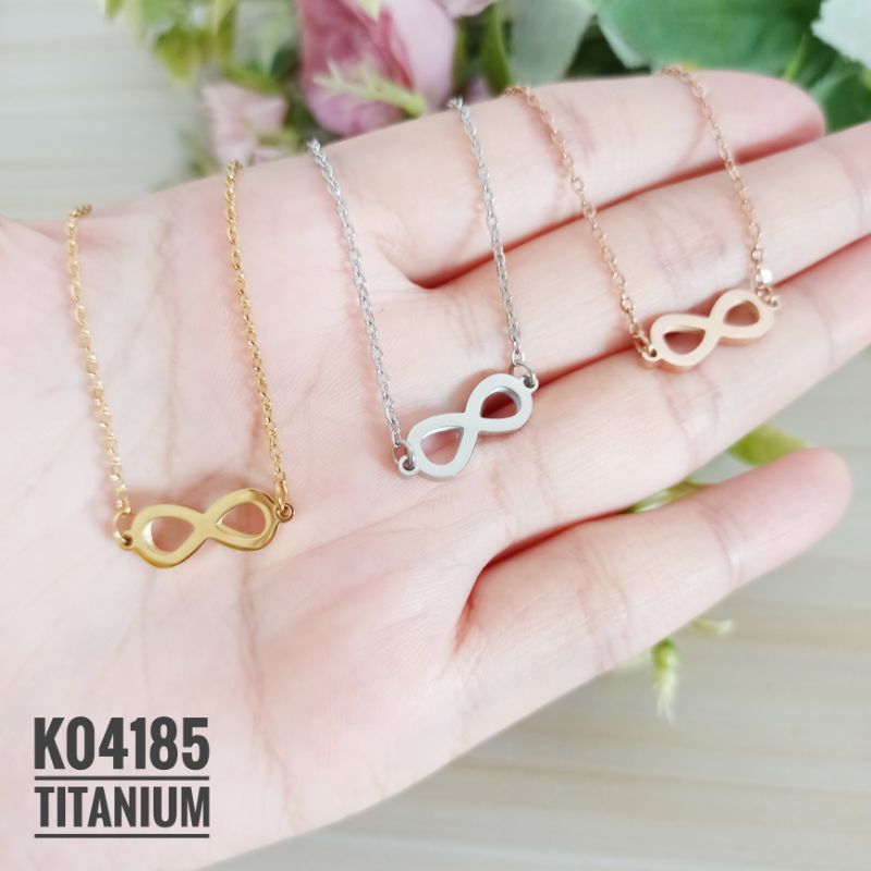 Kalung Titanium infinity 3 warna K04185