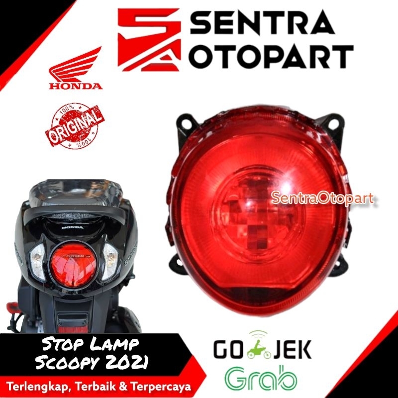 Lampu stop assy scoopy fi injeksi all new 2021 ring 12 original