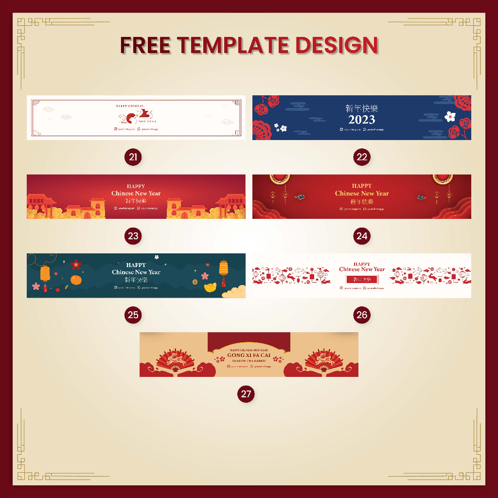 Paperbelt Edisi Imlek Chinese New Year Tahun Baru China / Paper Sleeve / Paper belt / Packaging Sleeve / Paperbelt Tahun Kelinci CNY 2023