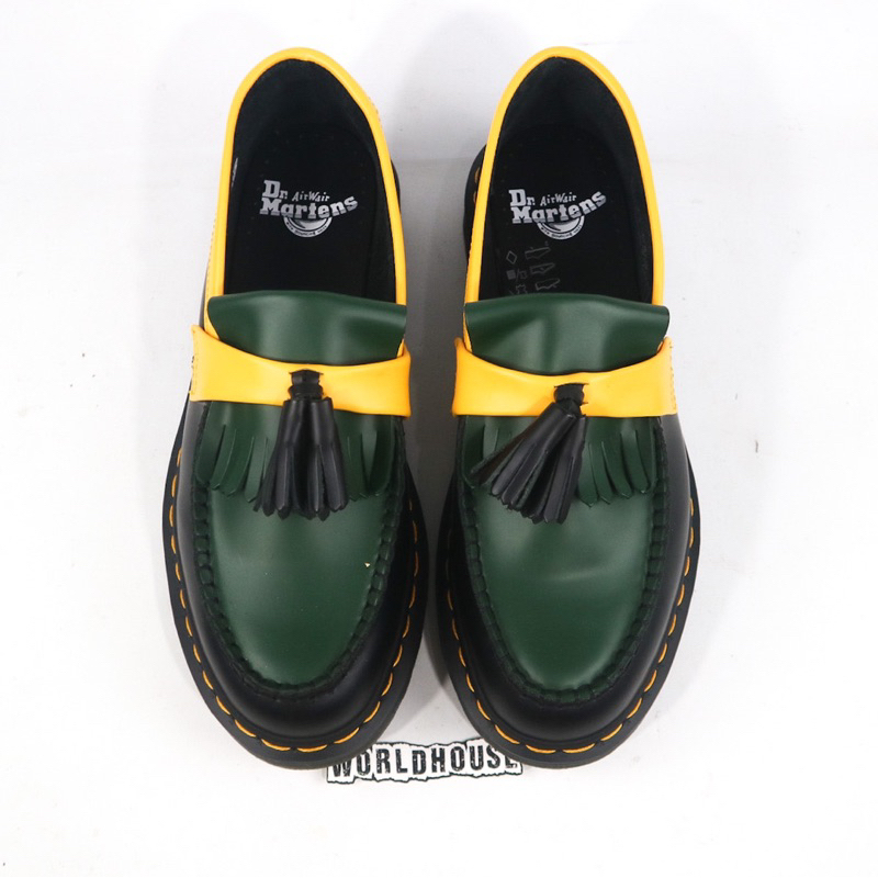 Dr Martens Adrian black green yellow smooth