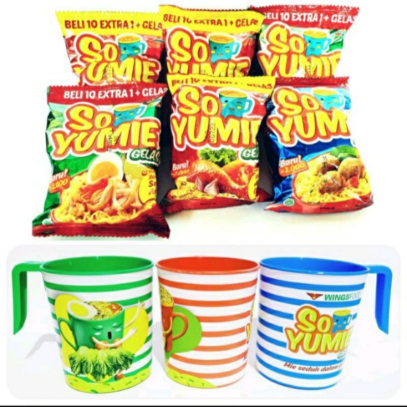 

1 renteng mie instan so yumie gelas mirip miegelas / sarimi