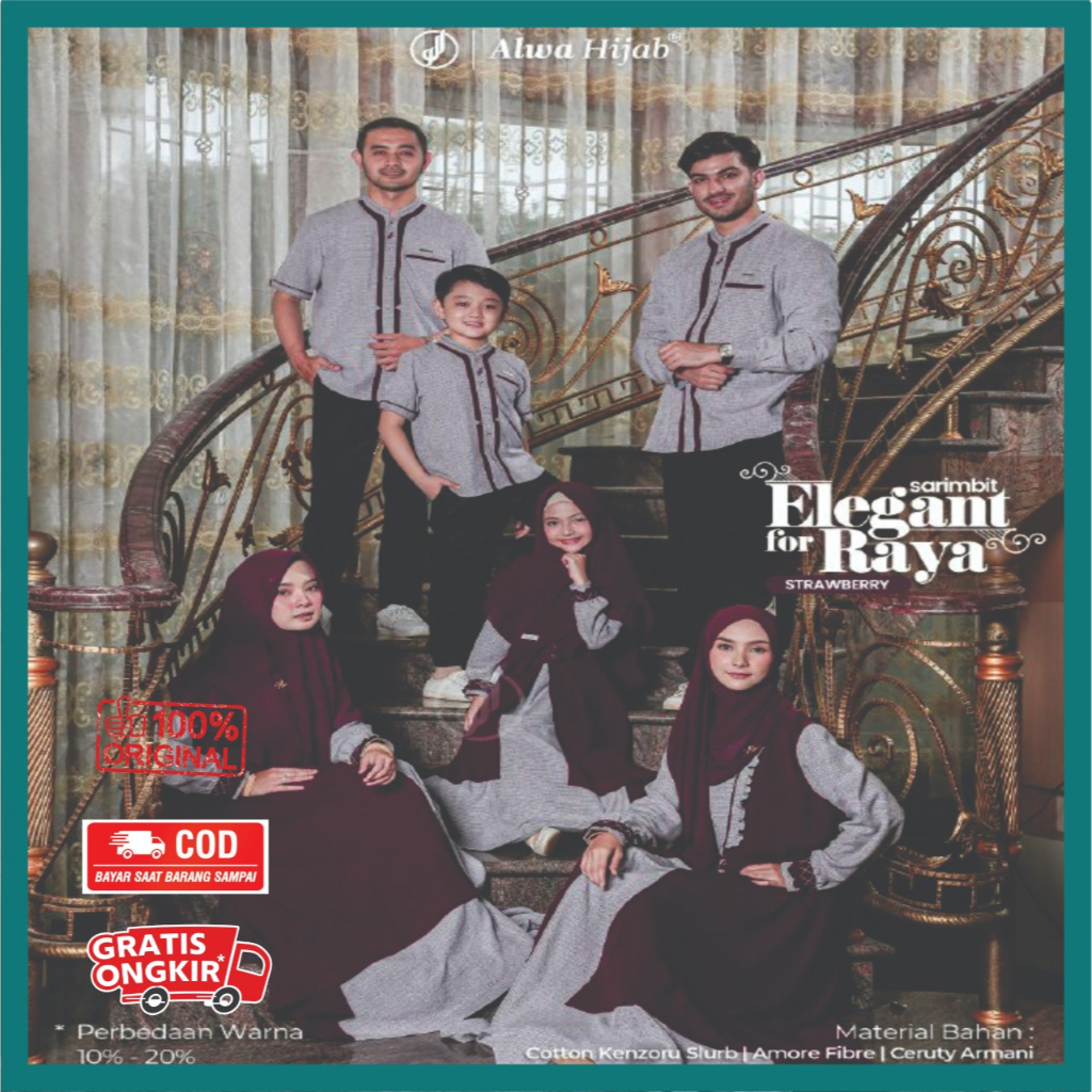 ALWA HIJAB SARIMBIT COUPLE KELUARGA LEBARAN ELEGANT FOR RAYA