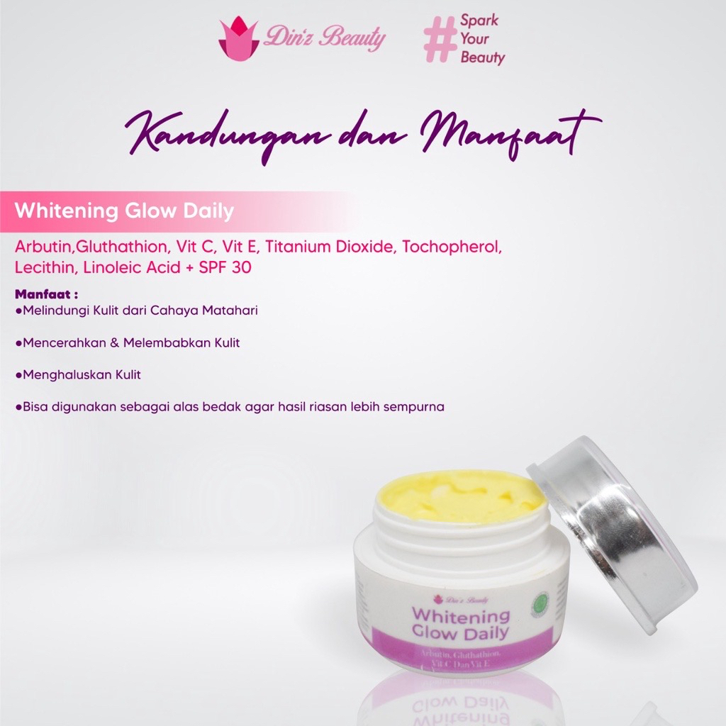 Cream Siang Dinz beauty Whitening Glow Daily