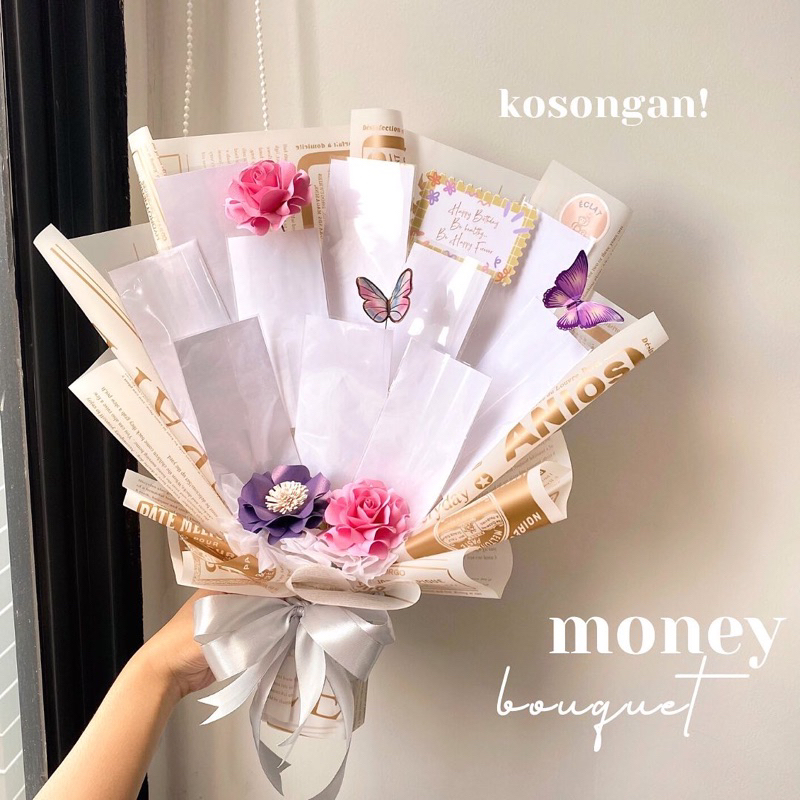 MONEY BOUQUET KOSONGAN / BUKET UANG TANPA ISI / BOUQUET UANG READY STOCK / HADIAH UANG ANNIVERSARY B