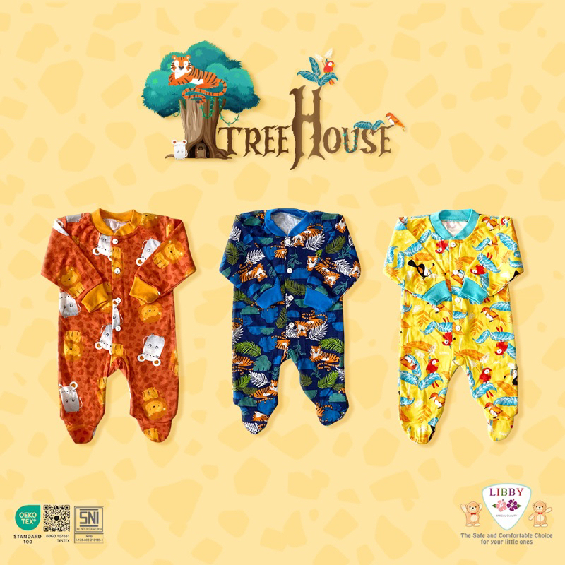 Libby Baby Jumpsuit Tutup Kaki Motif BABY COLLECTION/SUMMER GAMES/TREE HOUSE Libby THE ENCHANTED WILD Baju Bayi / Jumper bayi murah