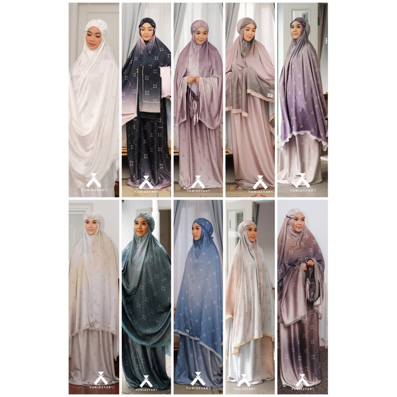 HAZEEMA PRAYER SET SERIES ZERLIN,SILVY,SHARNAZ,LIYANA,MOANA,BAHEERAH,JINANI,ATTHARAH,ANADIA DAN ALAYA BY YUNIA SYARI