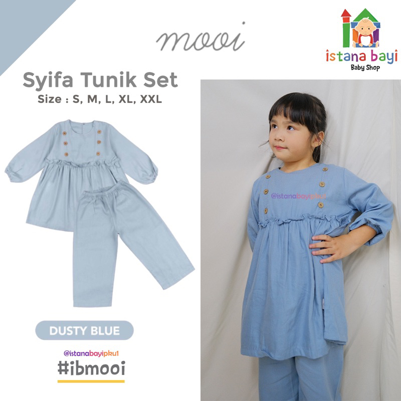 Mooi Setelan Anak Perempuan Syifa Tunik Set / Setelan Anak / Tunik Anak