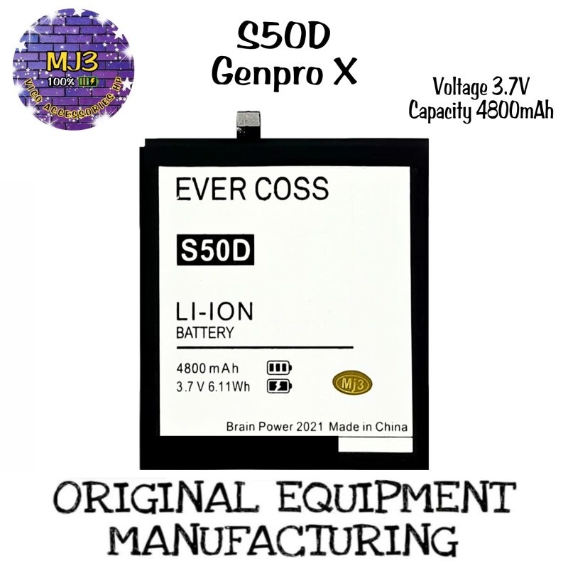 Baterai Everocss S50D Genpro X battery batre