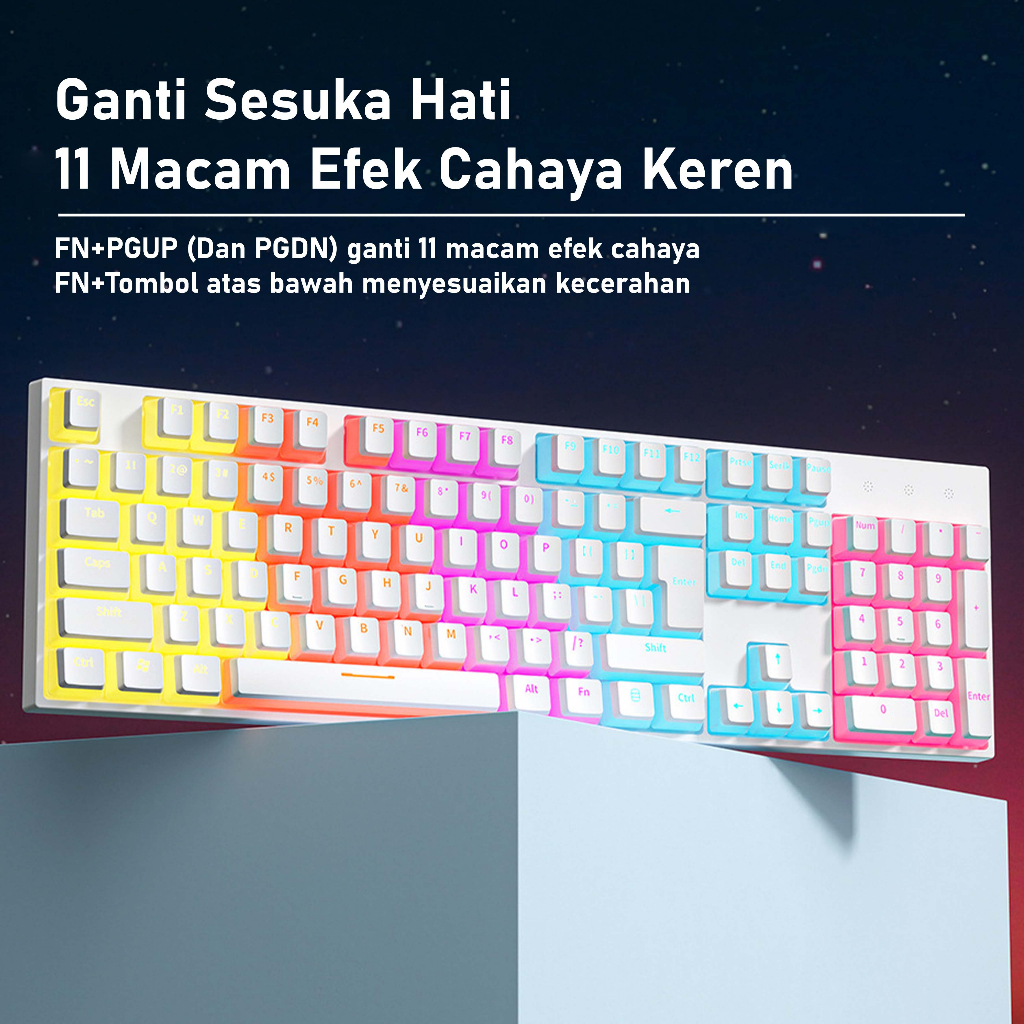 Glwoy-Keyboard Mechanical Keyboard gaming Mechanical RGB 87 tombol keyobard gaming