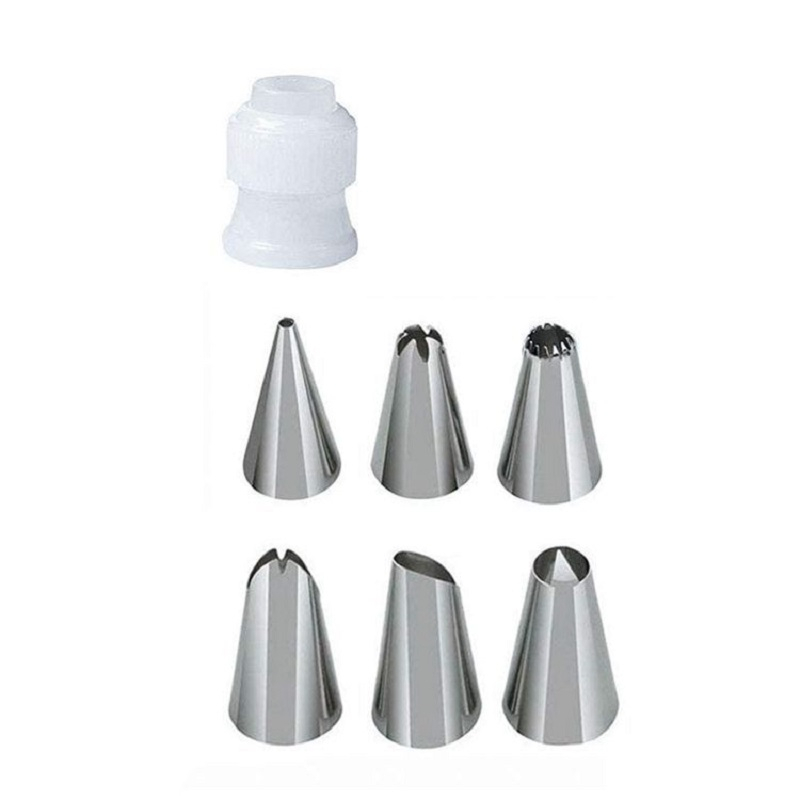 Mi.more Piping Bag Silikon Set 8 in 1 Cake Decorating Cookie/Alat Penghias Cake Dekorasi Kue Cake Decoration