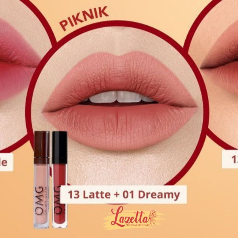 Paket Ombre Lips OMG | Lipcream OMG Ombre Coffee Edition| Lipcream OMG | Ombre OMG Lip Cream | Ombre Lips-Ombre 13+01