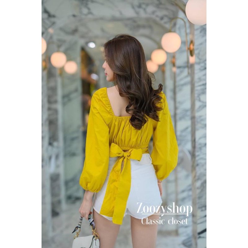 ATASAN ZOOZY MODEL CROP MODEL TALI BELAKANG BLOUSE ZOOZY BANGKOK (BJZY433)