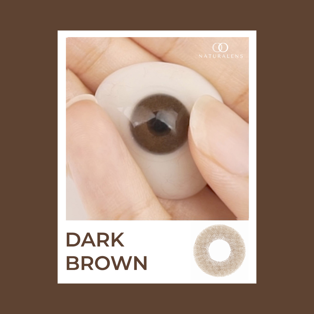 Naturalens Dark Brown Softlens BioMoist (1PC/Sebelah) Contact Lens (0 Sd -10) / Soft Lens / Lensa Kontak / Soflen / Softlen / Soflens Normal Minus / Softlense / Lensa Mata