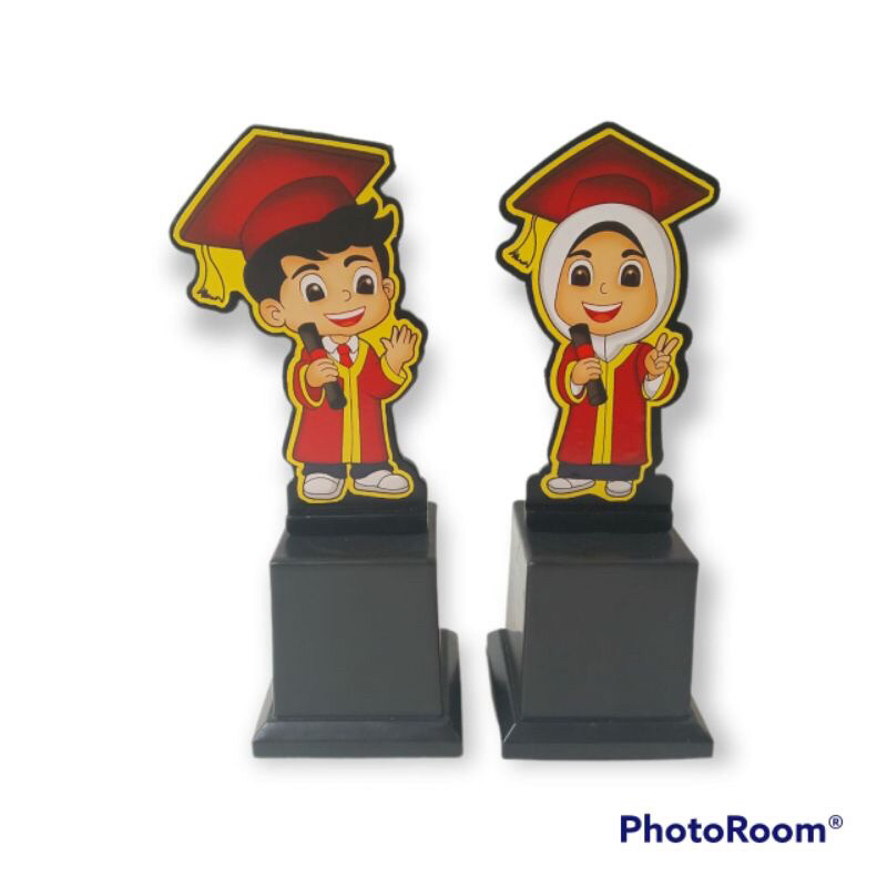 Piala Wisuda Sekolah Akrilik Custom Warna