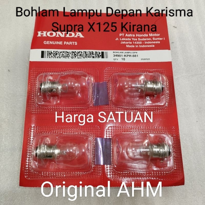 Bohlam Lampu Depan Karisma Supra X125 Kirana Ori AHM 34901 KPH 881