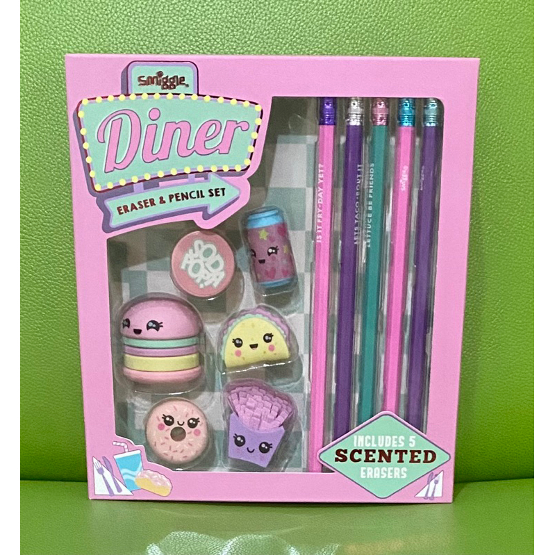 

Smiggle Diner Eraser and Pencil Set