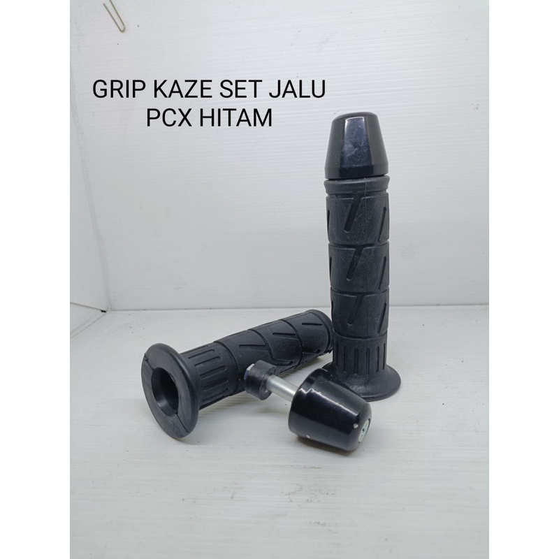 handgrip kaze set jalu fu hitam universal semua motor bisa