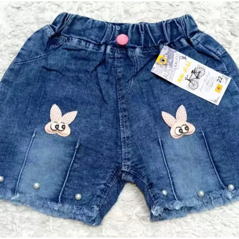 CELANA JEANS PENDEK HOTPENT IMPORT ANAK PEREMPUAN/ CELANA PENDEK ANAK CEWEK