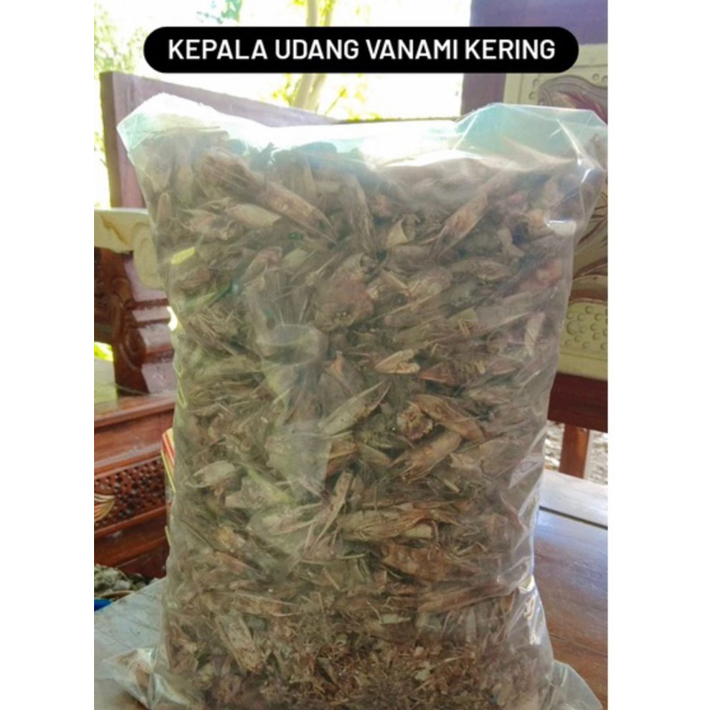 

Kepala Udang Vanami (Udang Tambak) Kering kemasan 1 kg Asli Murni