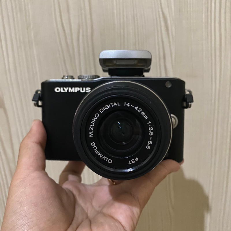kamera olympus pen lite epl 3 lensa kit lengkap box siap pakai