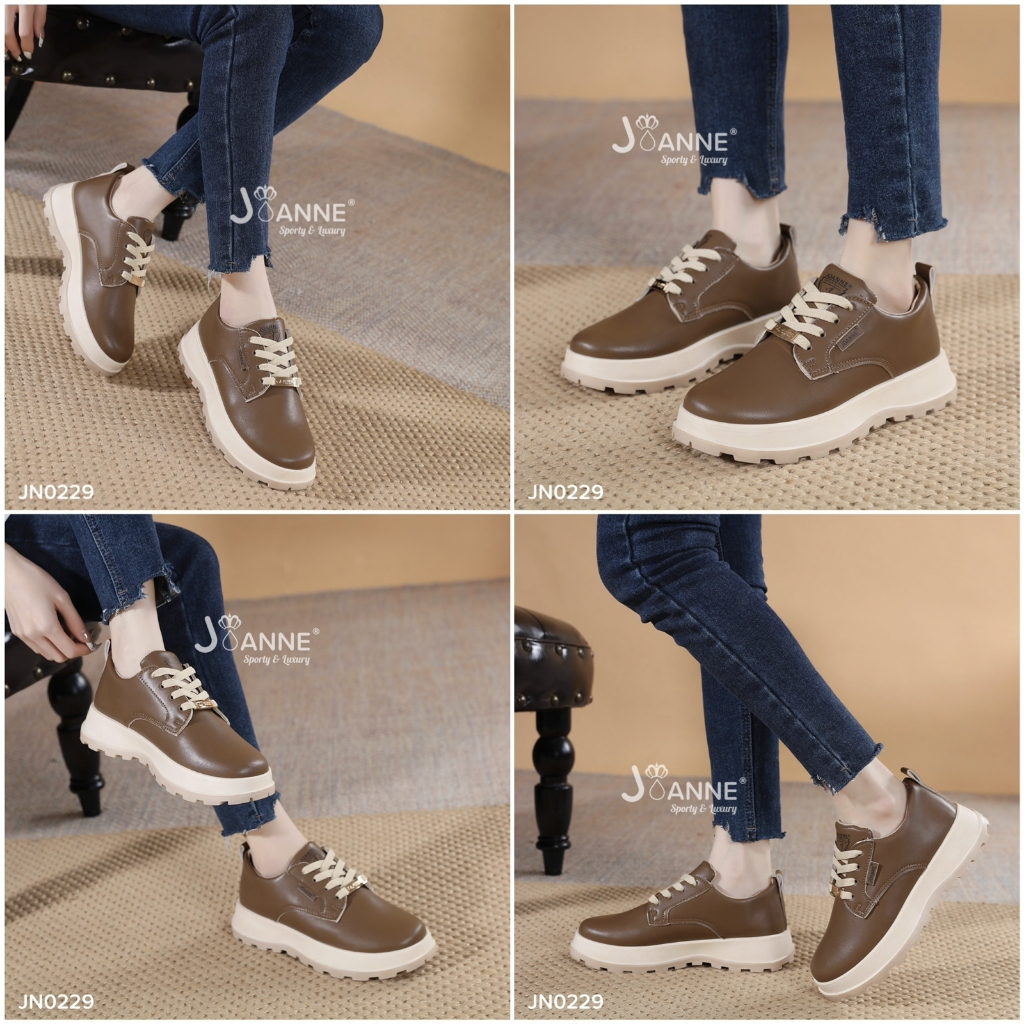 JOANNE Leather Sneakers Shoes #JN0229