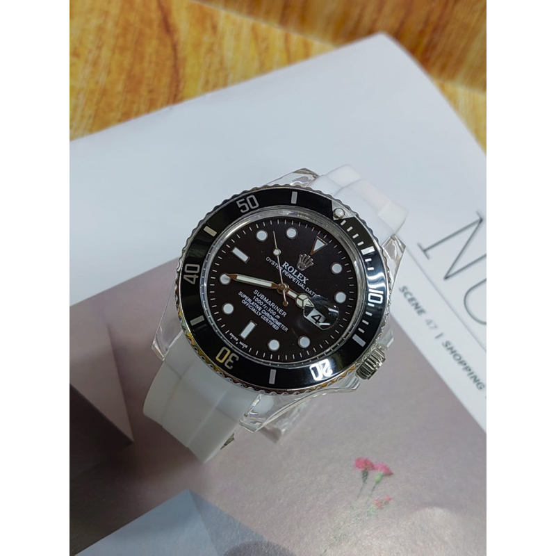 JAM TANGAN ROLEX GMT-MASTER DATE RUBBER SEMI SUPER