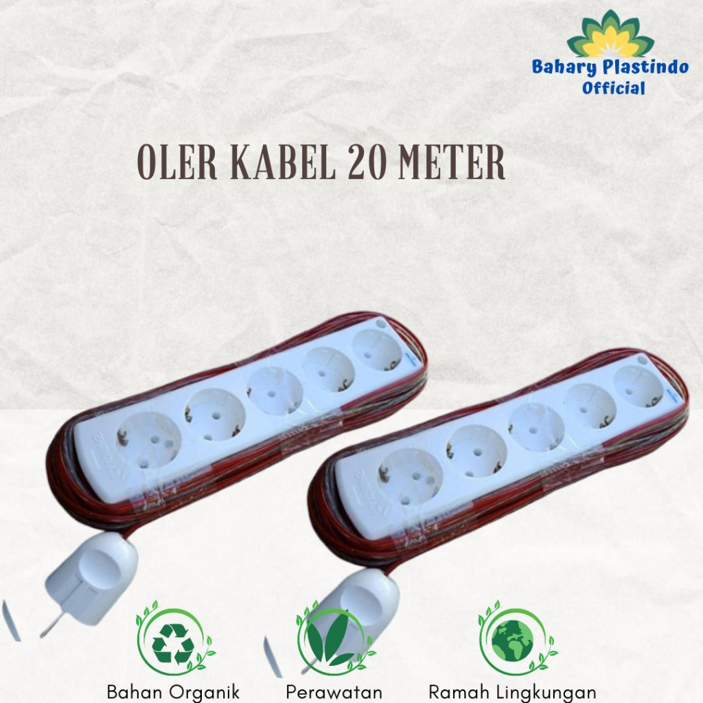 Stop Kontak Colokan Listrik Kabel Olor Panjang 20 Meter
