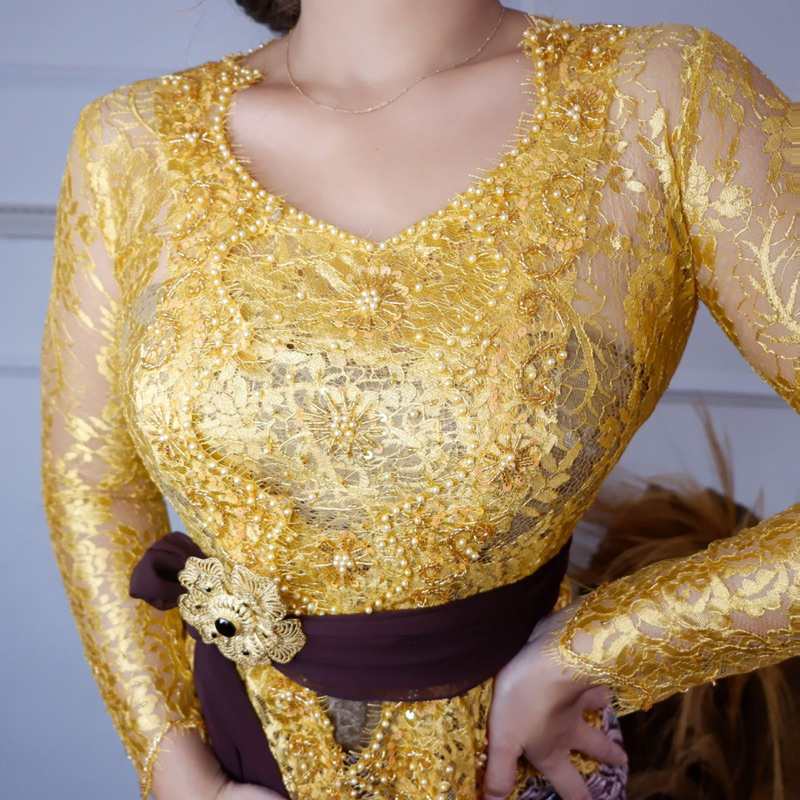 Kebaya jadi payet metalic premium