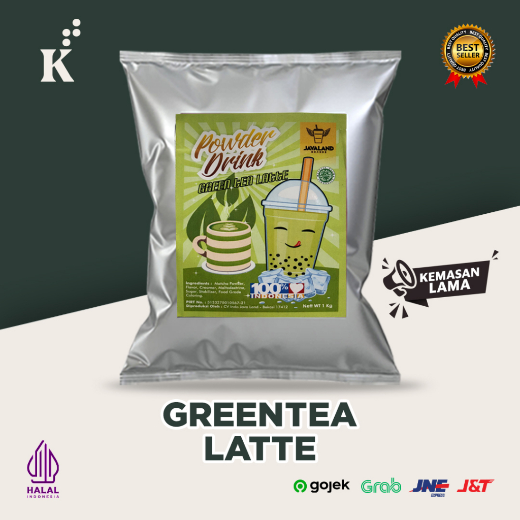 Bubuk Minuman Bubble Powder Drink Green Tea Latte ORIGINAL 1kg