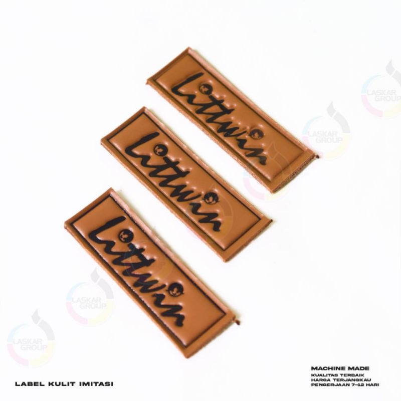 

label kulit imitasi, label celana, label baju, label tas, label sepatu