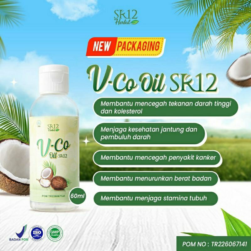 VCO sr12 Vico virgin coconut oil minyak kelapa murni imun booster mengatasi hipertensi maag diabetes kolesterol pelancar asi